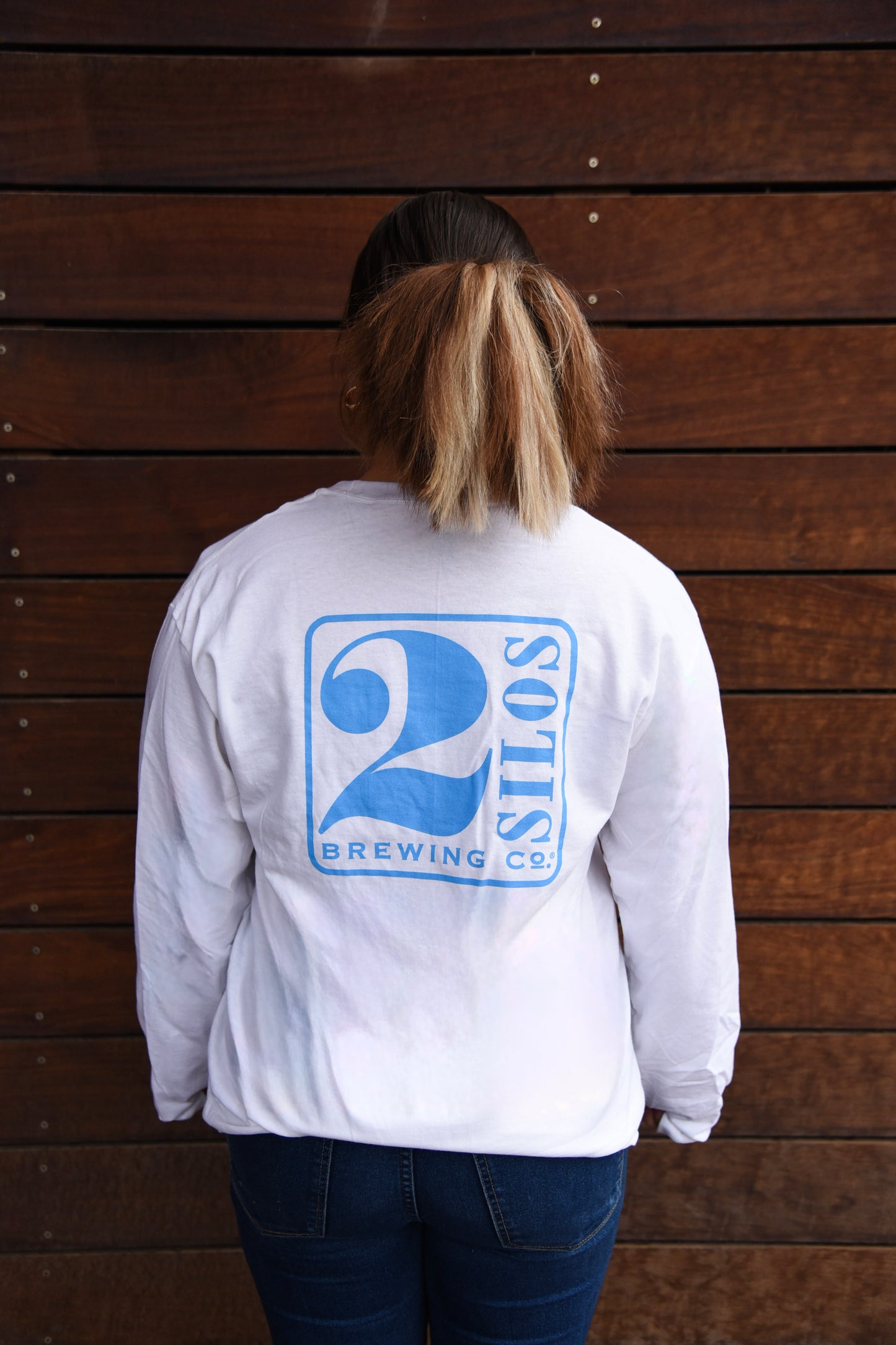 Long Sleeve Pocket Tee - White