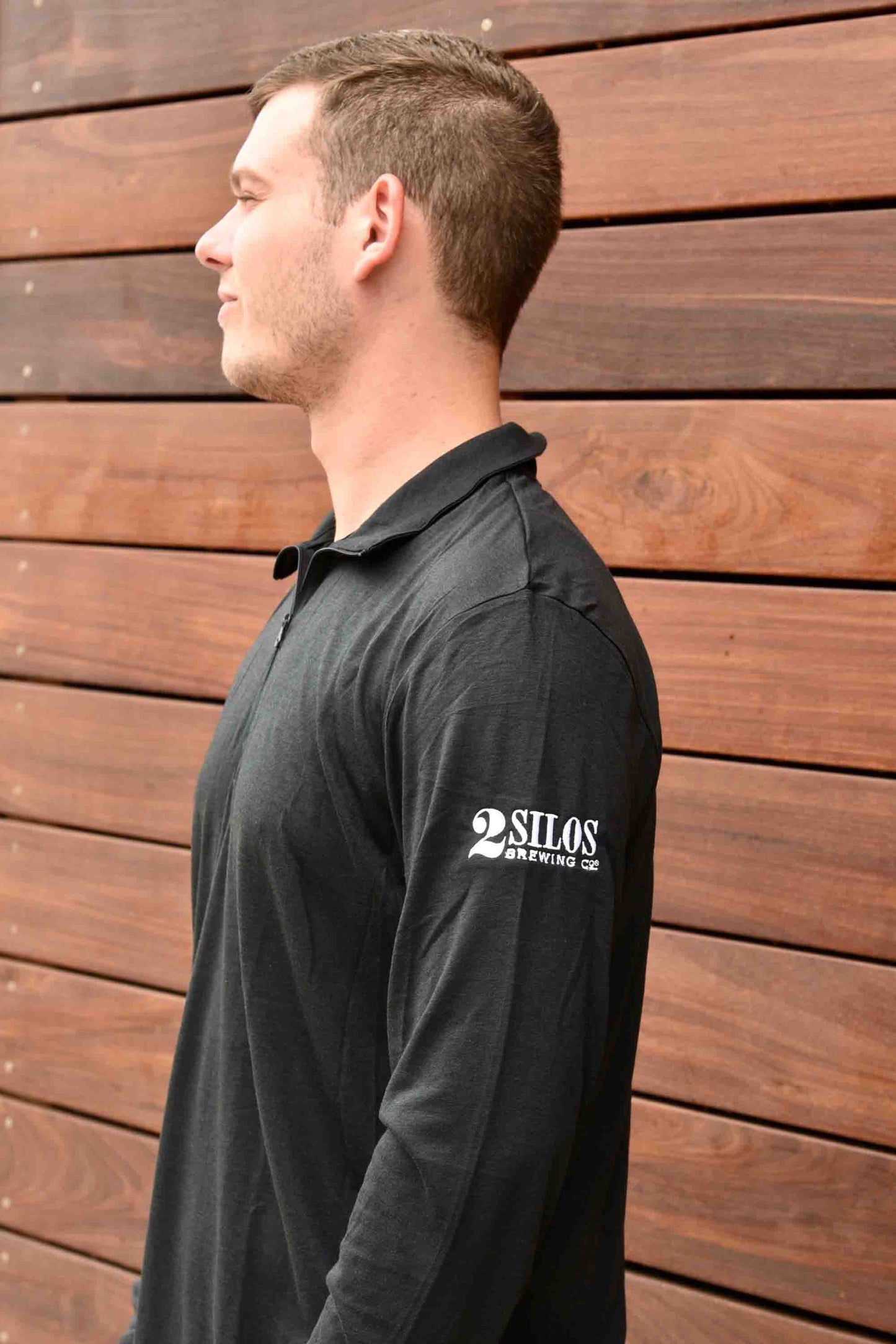 Men's 1/4 Zip Long Sleeve - 2 Silos
