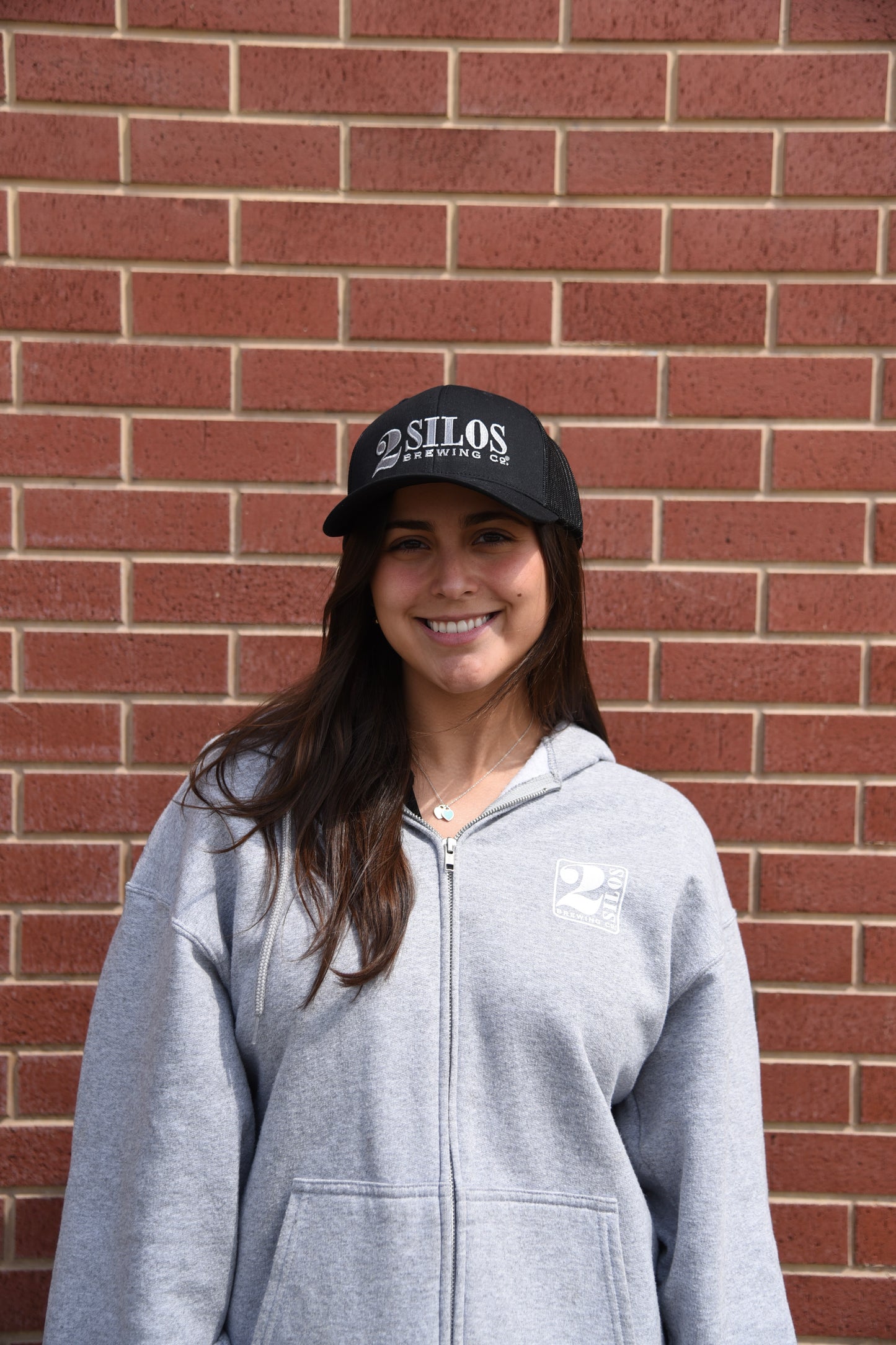 Hat - 2 Silos Black Trucker