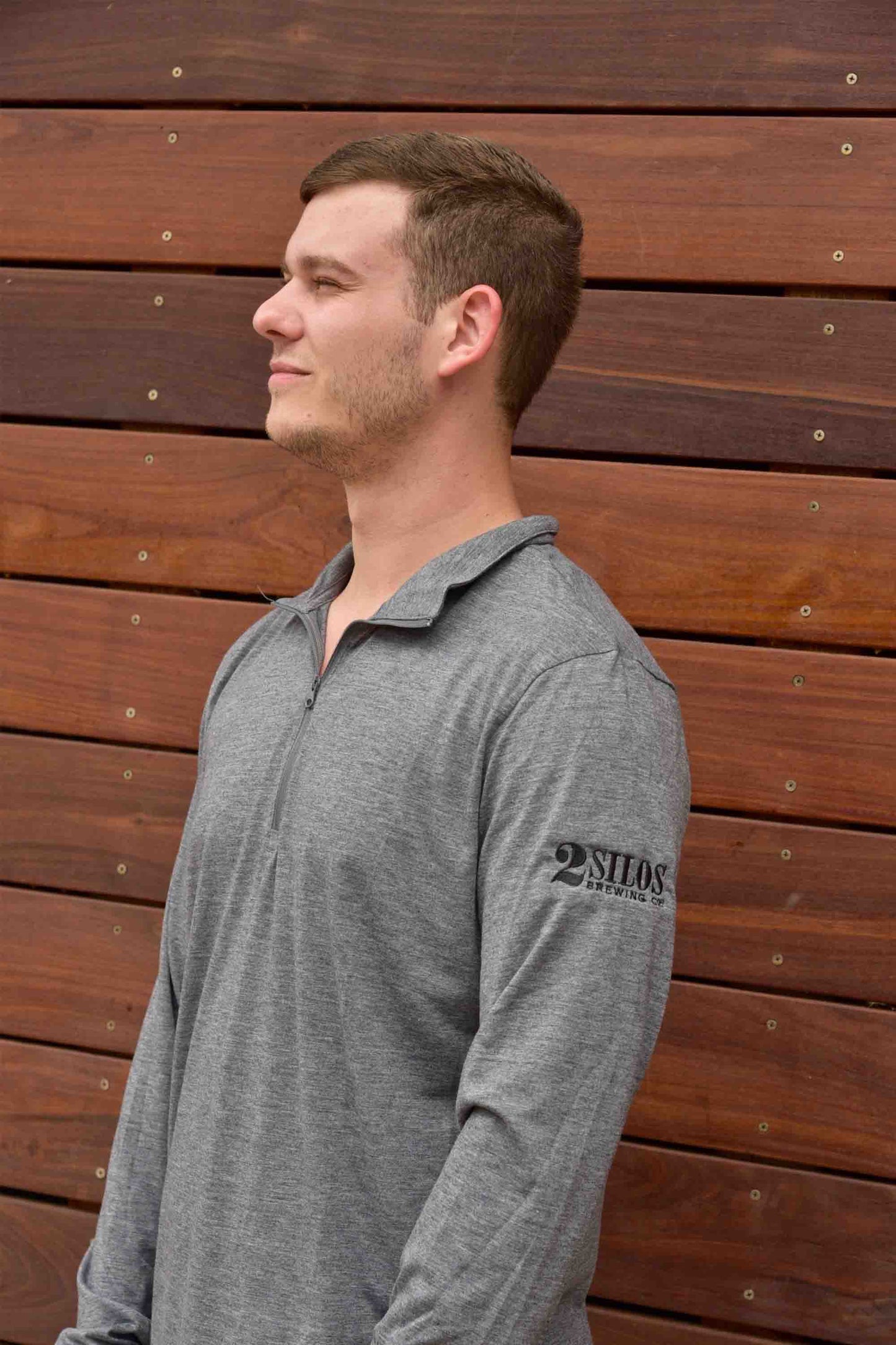 Men's 1/4 Zip Long Sleeve - 2 Silos