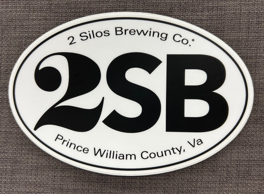 Sticker - 2 Silos Oval "2SB"