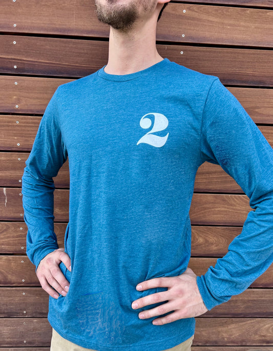 Long Sleeve Heather Blue 2 Silos Shirt