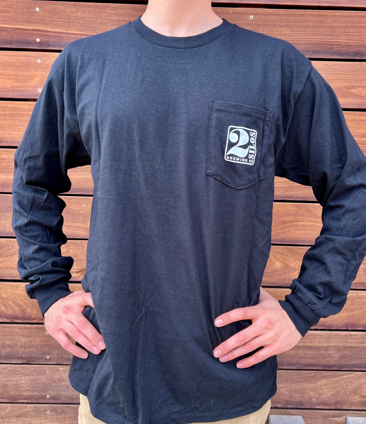 Long Sleeve Pocket Tee - Black