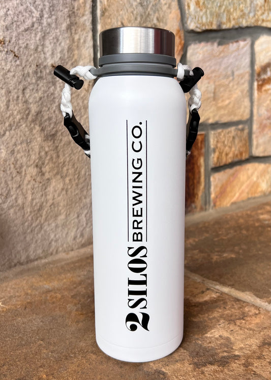 32oz Steel Water Bottle - WHITE
