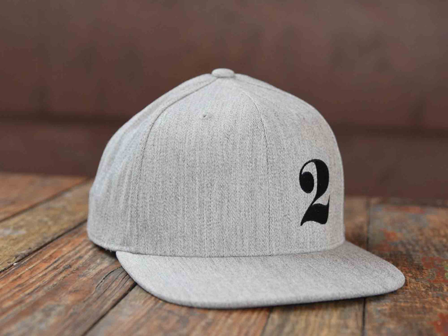 Hat - "2" Grey & Black